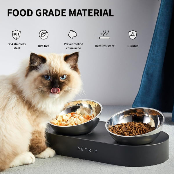 PETKIT Cat Bowls with Stand Tilted