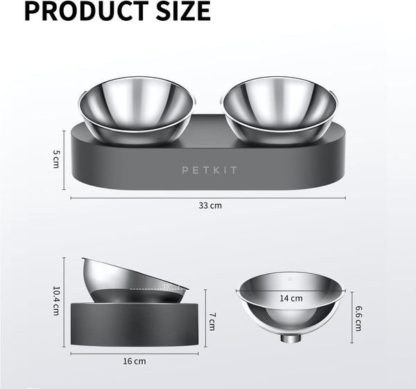 PETKIT Cat Bowls with Stand Tilted