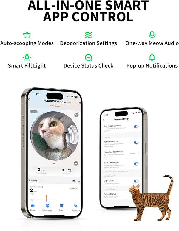 PETKIT PUROBOT MAX PRO AI-Camera Self Cleaning Cat Litter Box